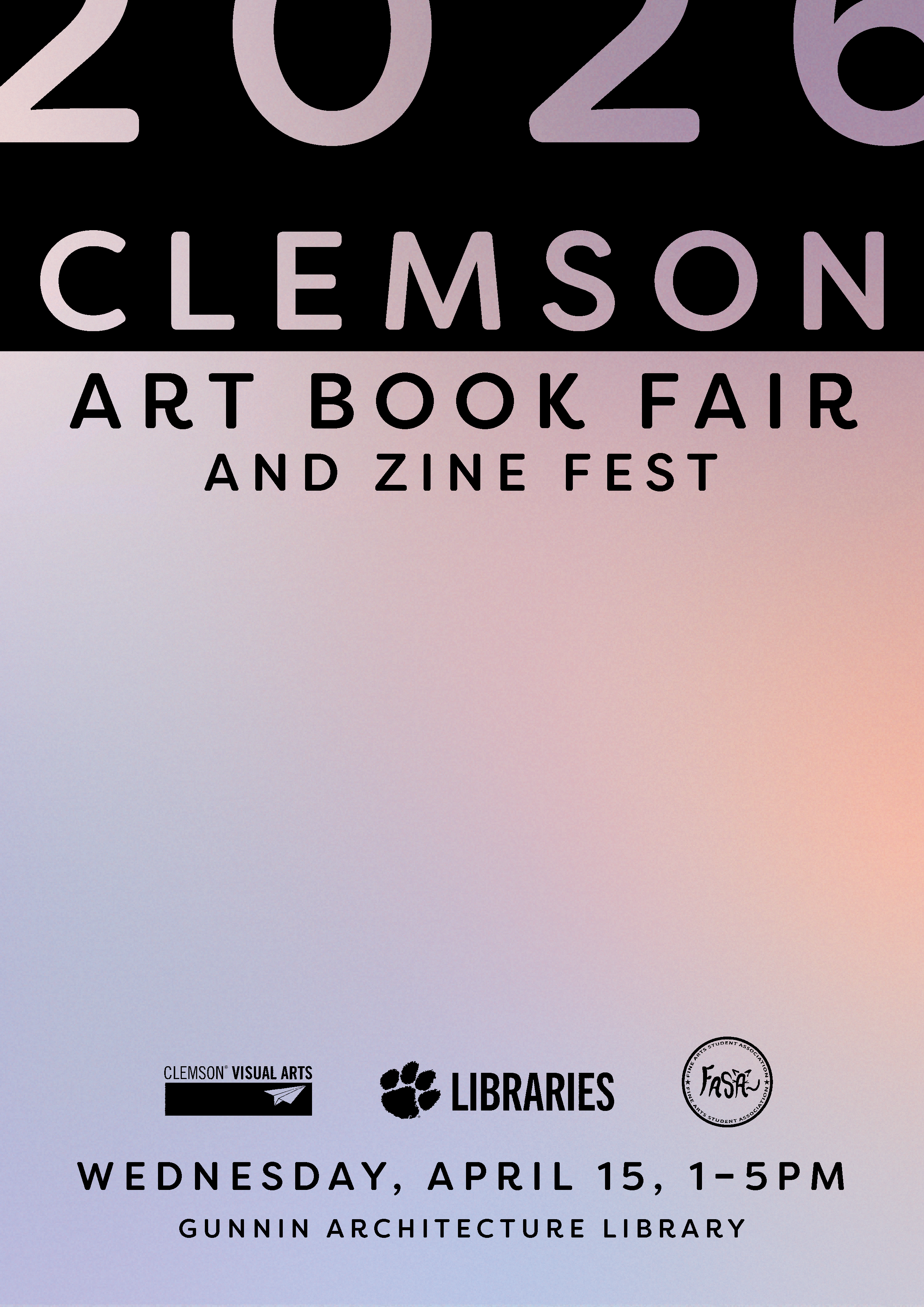 Clemson Zine Fest Poster, 2026.